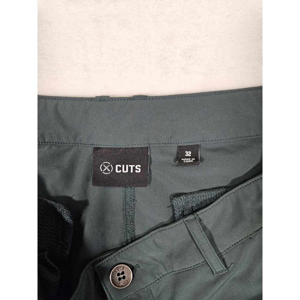 Cuts Shorts Mens‎ 34 Green AO Hybrid Quick Dry Slim Fit Chino Pockets - Picture 3 of 10